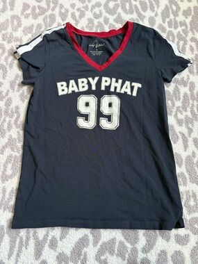 sporty baby phat vneck top